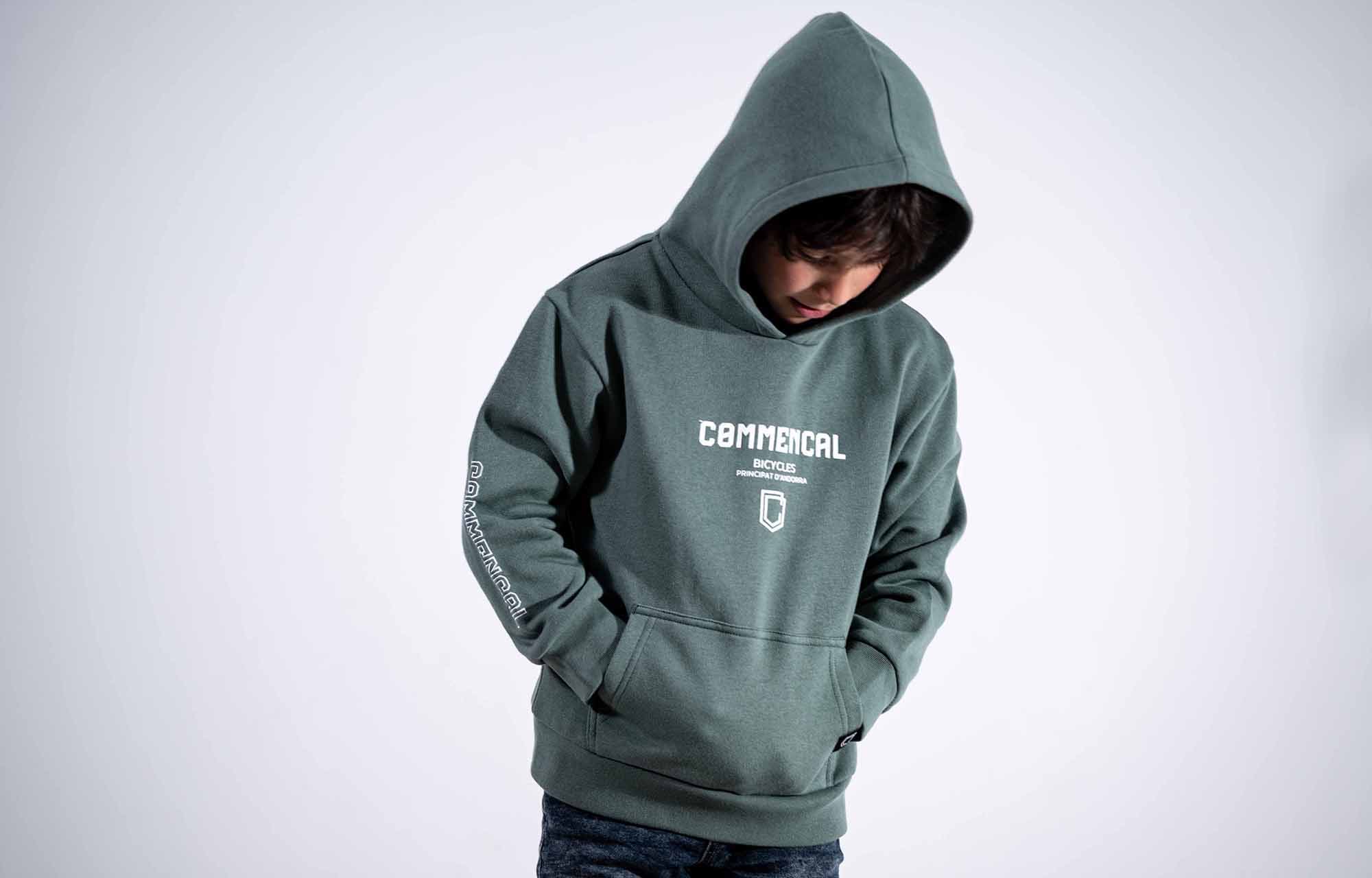 COMMENCAL KIDS CORPORATE HOODIE SWAMP image number 0