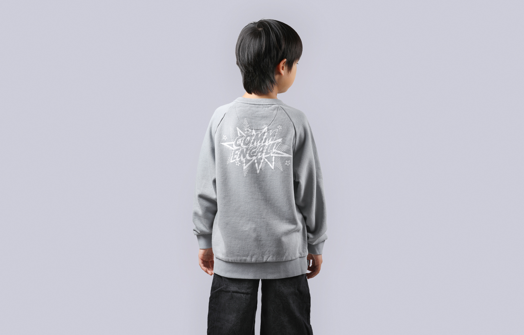 CREWNECK COMMENCAL KIDS CARTOON GREY image number 0