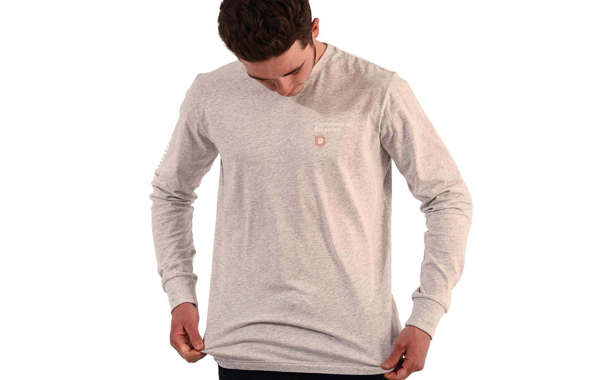 COMMENCAL LONG SLEEVE T-SHIRT LIGHT GREY image number 0