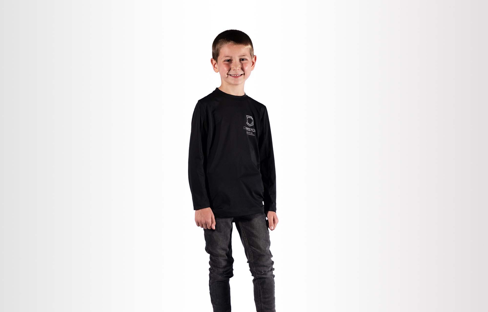 COMMENCAL KIDS LONG SLEEVE JERSEY BASIC BLACK image number 0