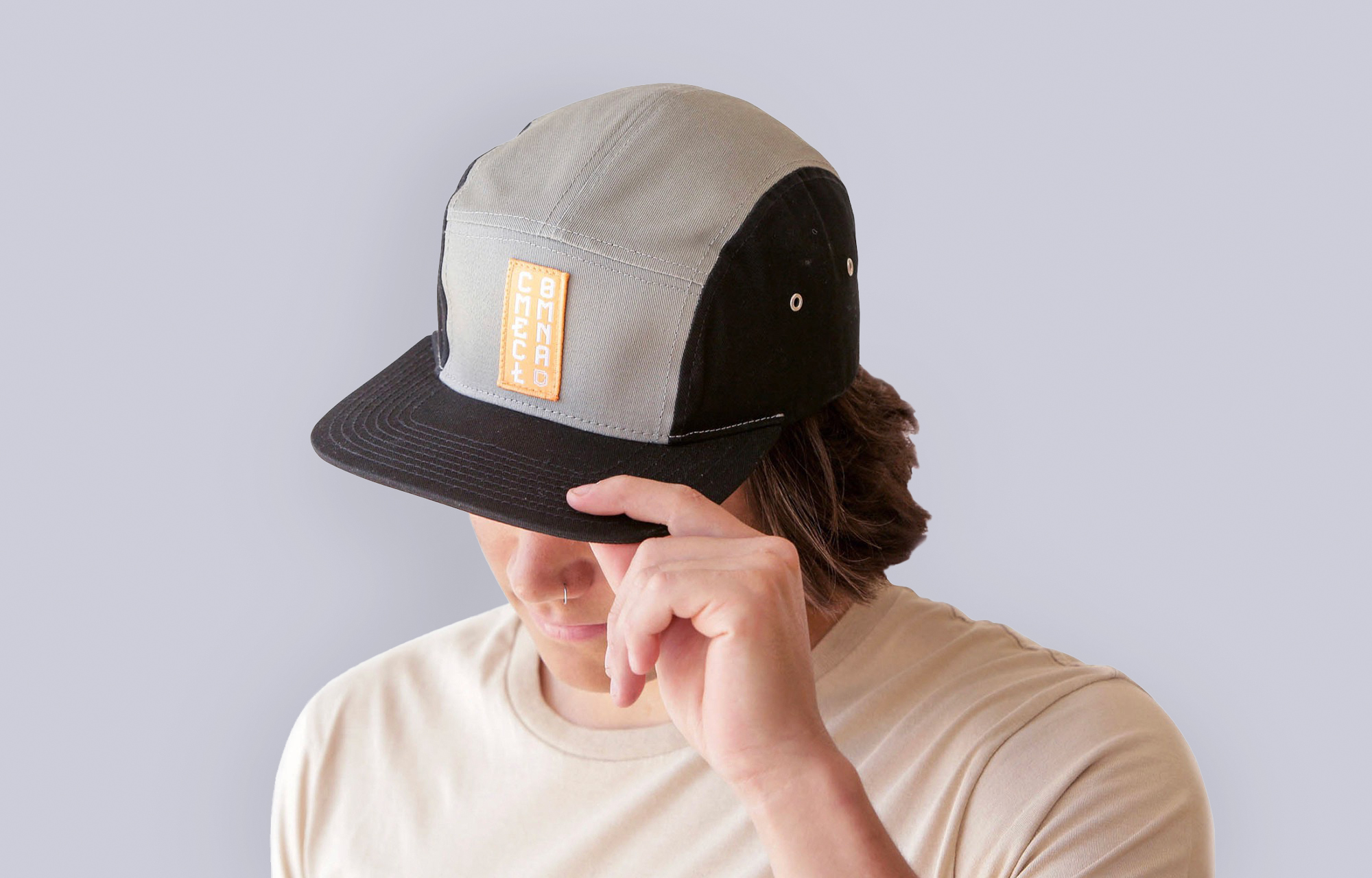COMMENCAL 5 PANEL CAP BLACK GREY image number 1