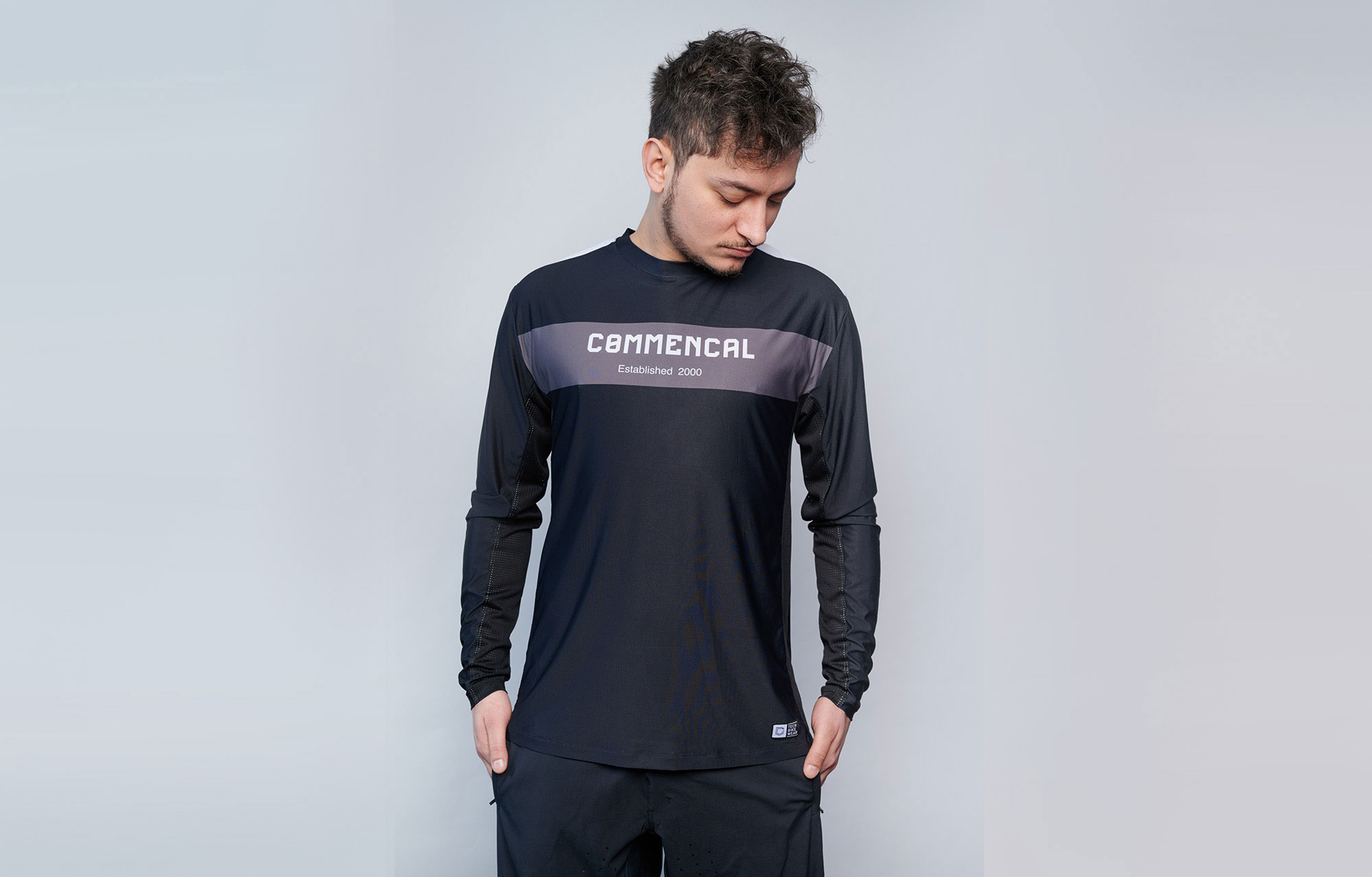 COMMENCAL RACE LONG SLEEVE JERSEY BLACK POLYCHROM image number 0