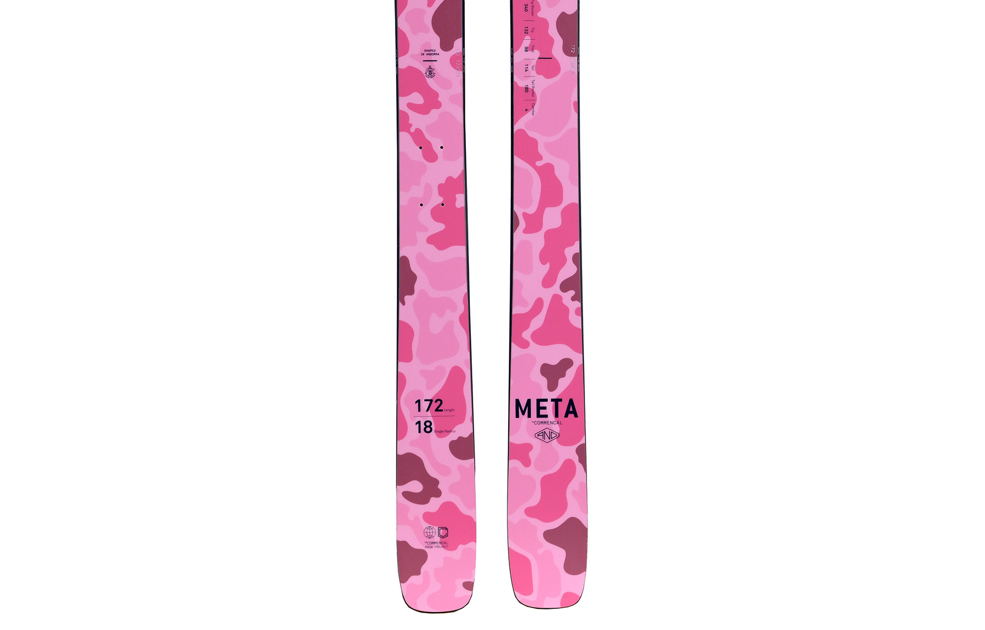 SKIS COMMENCAL CLASH BLACK & WHITE / FIX MARKER GRIFFON 13 TCX- 176 (21410302) image cover number large 1