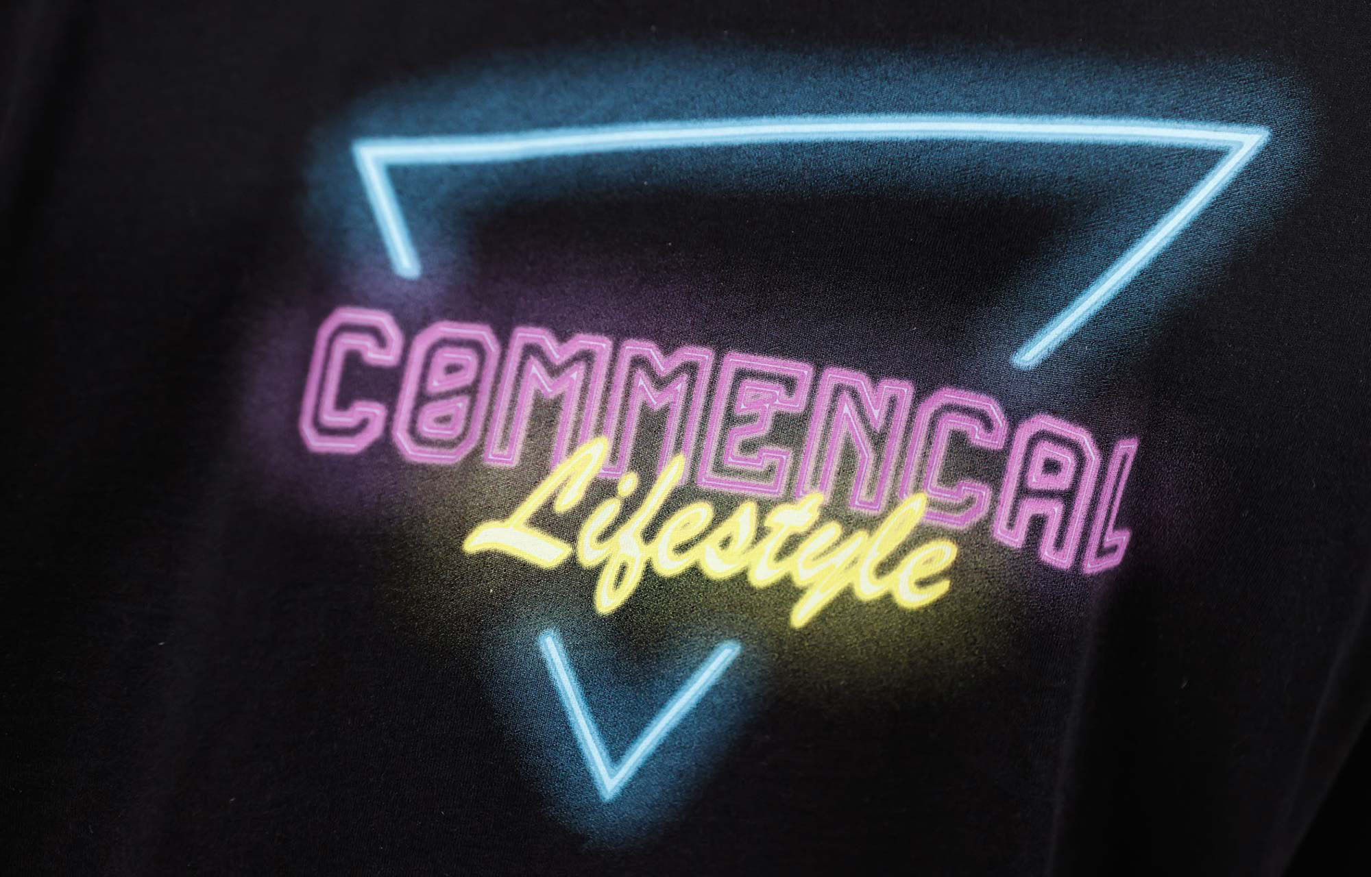 COMMENCAL NEON TRIANGLE T-SHIRT BLACK image number 2