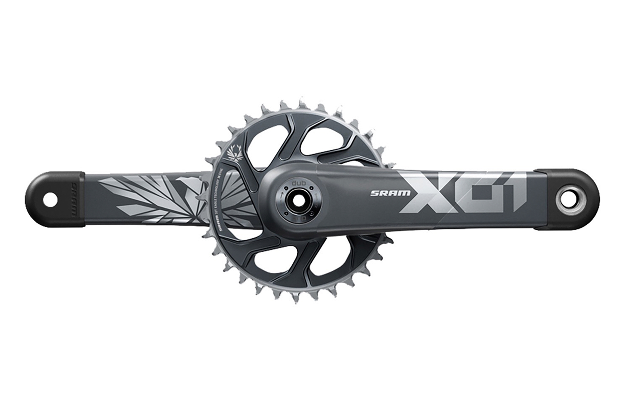 SRAM X01 EAGLE DUB CRANKSET 32T BLACK 175MM image number null