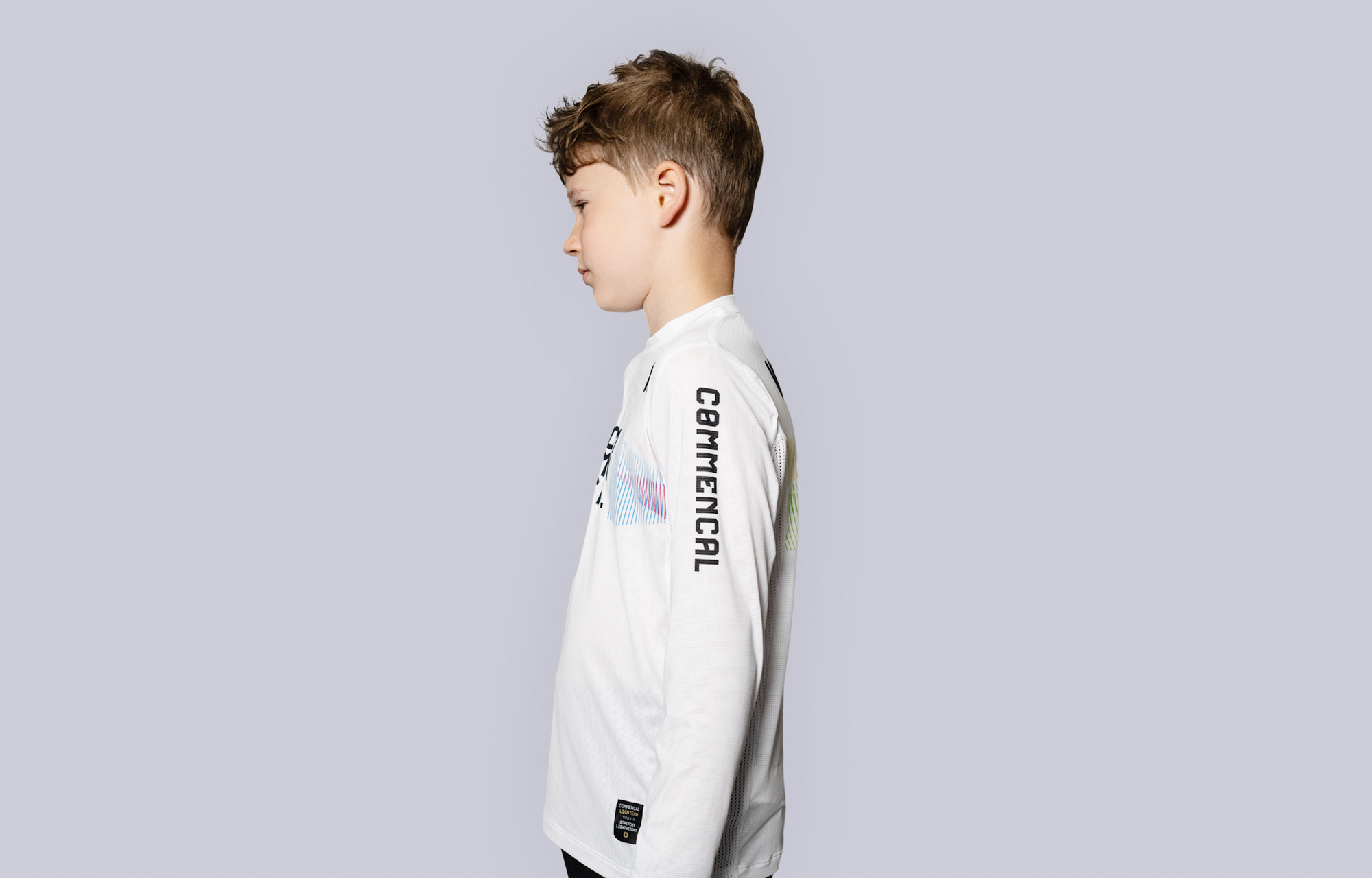 MAILLOT COMMENCAL LIGHTECH MANGA LARGA KIDS VALI H&Ouml;LL WHITE image large number 1