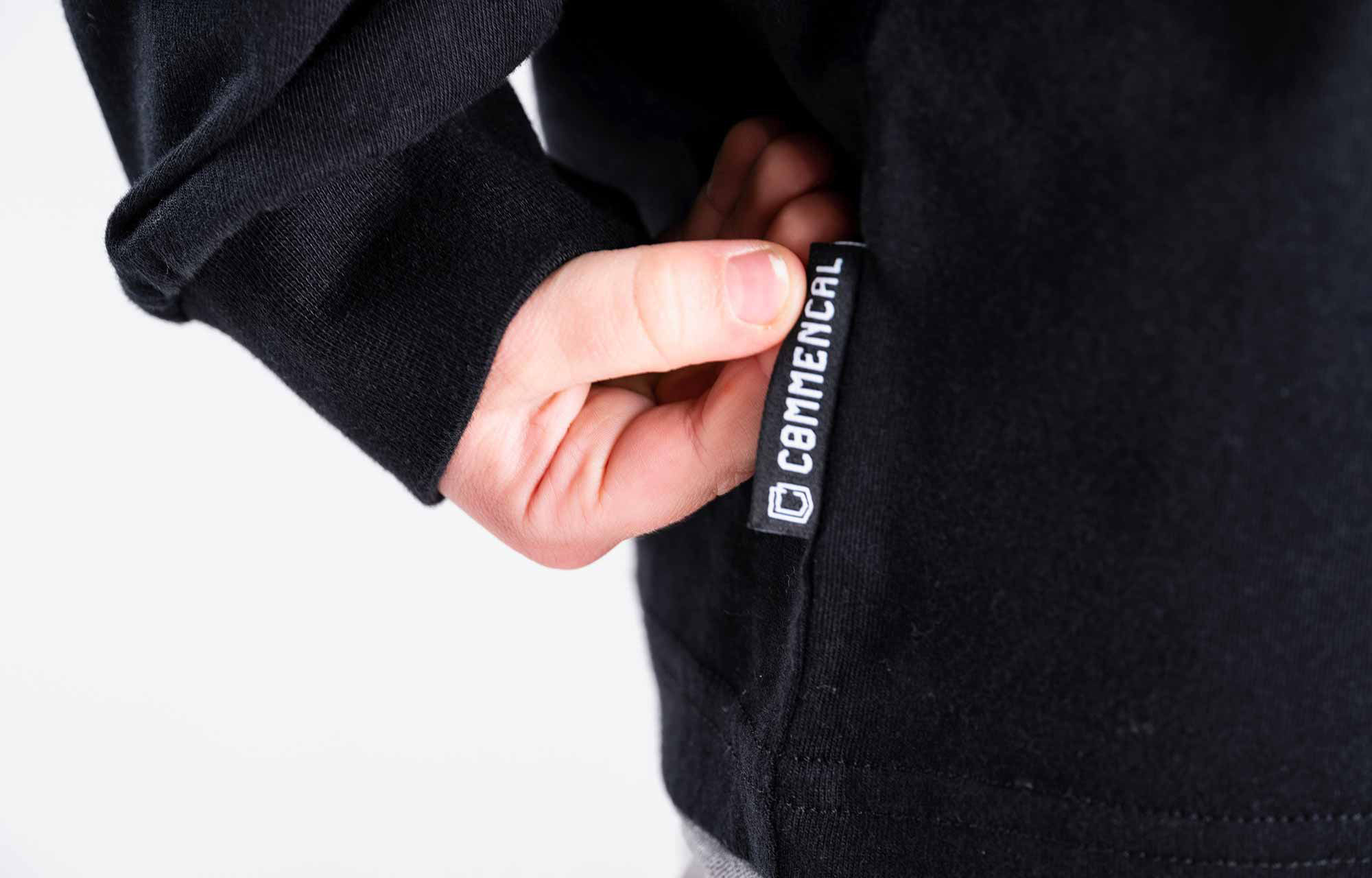 MAGLIA A MANICHE LUNGHE COMMENCAL KIDS CORN & BLACK image number 4