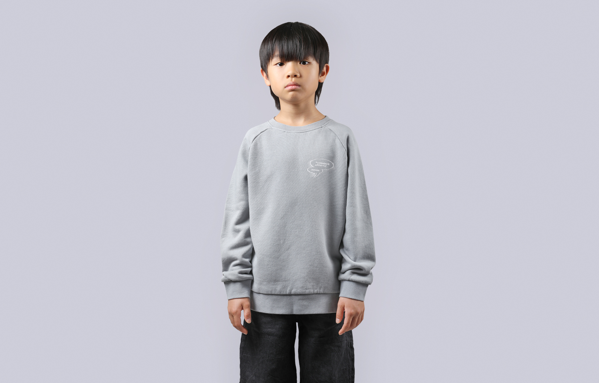 CREWNECK COMMENCAL KIDS CARTOON GREY image number 0