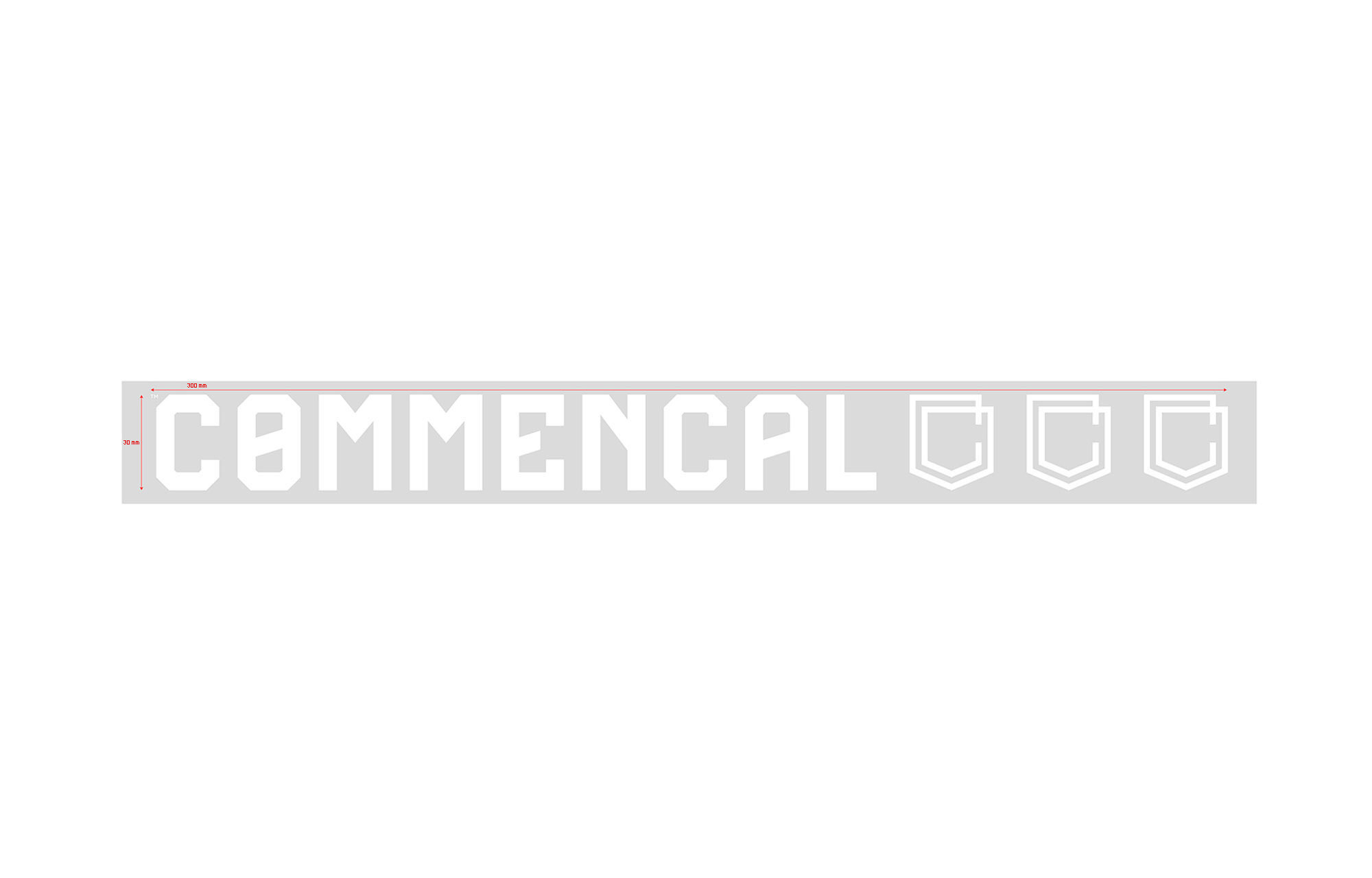 COMMENCAL WINDOW STICKER SMALL WHITE image number 0