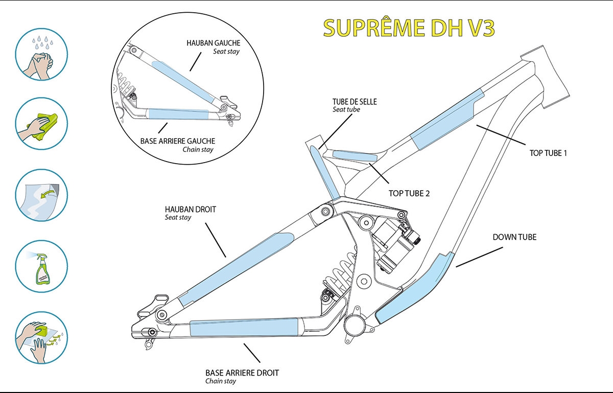 KIT CLEARPROTECT CUSTOM POUR SUPREME DH V3 MAT image number null