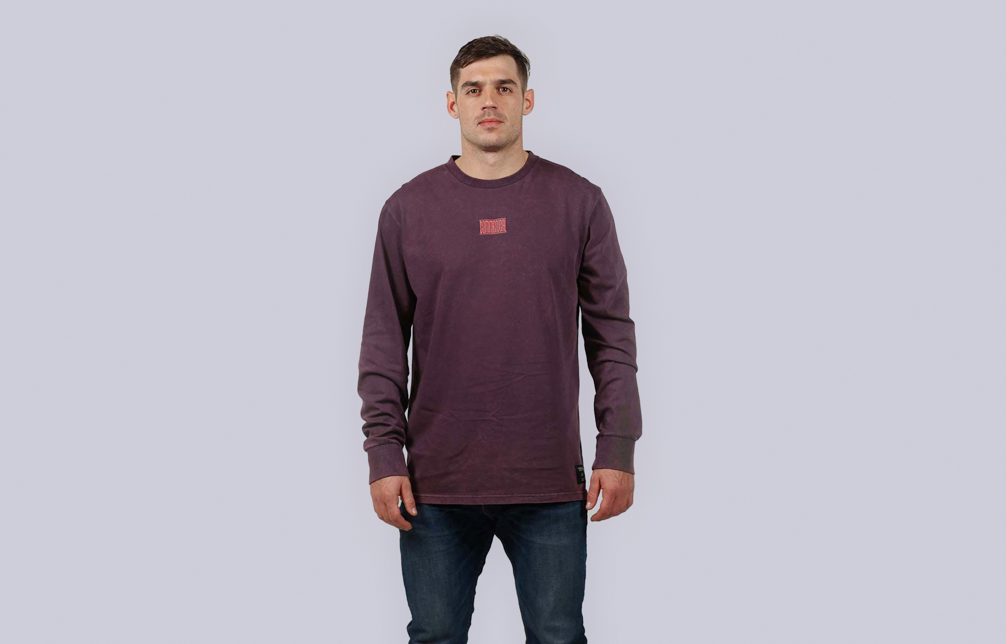 COMMENCAL WASHED LONG SLEEVE T-SHIRT WINE image number 0