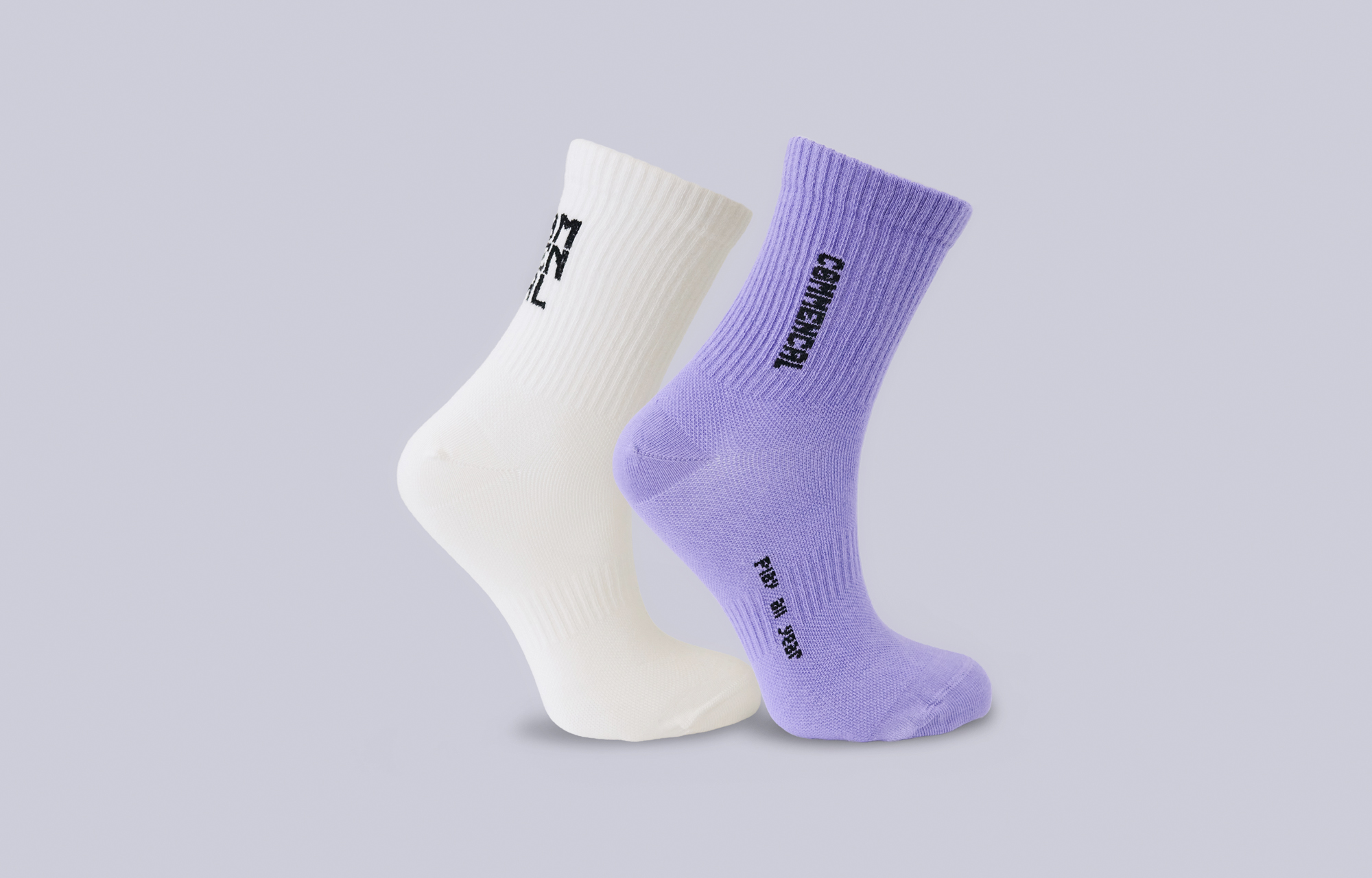 PACK CALCETINES COMMENCAL LIFESTYLE WHITE/PURPLE image number 0