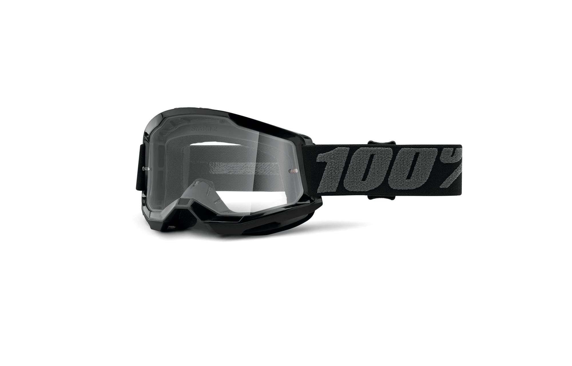 100% STRATA 2 GOGGLES BLACK - CLEAR LENS image number 0