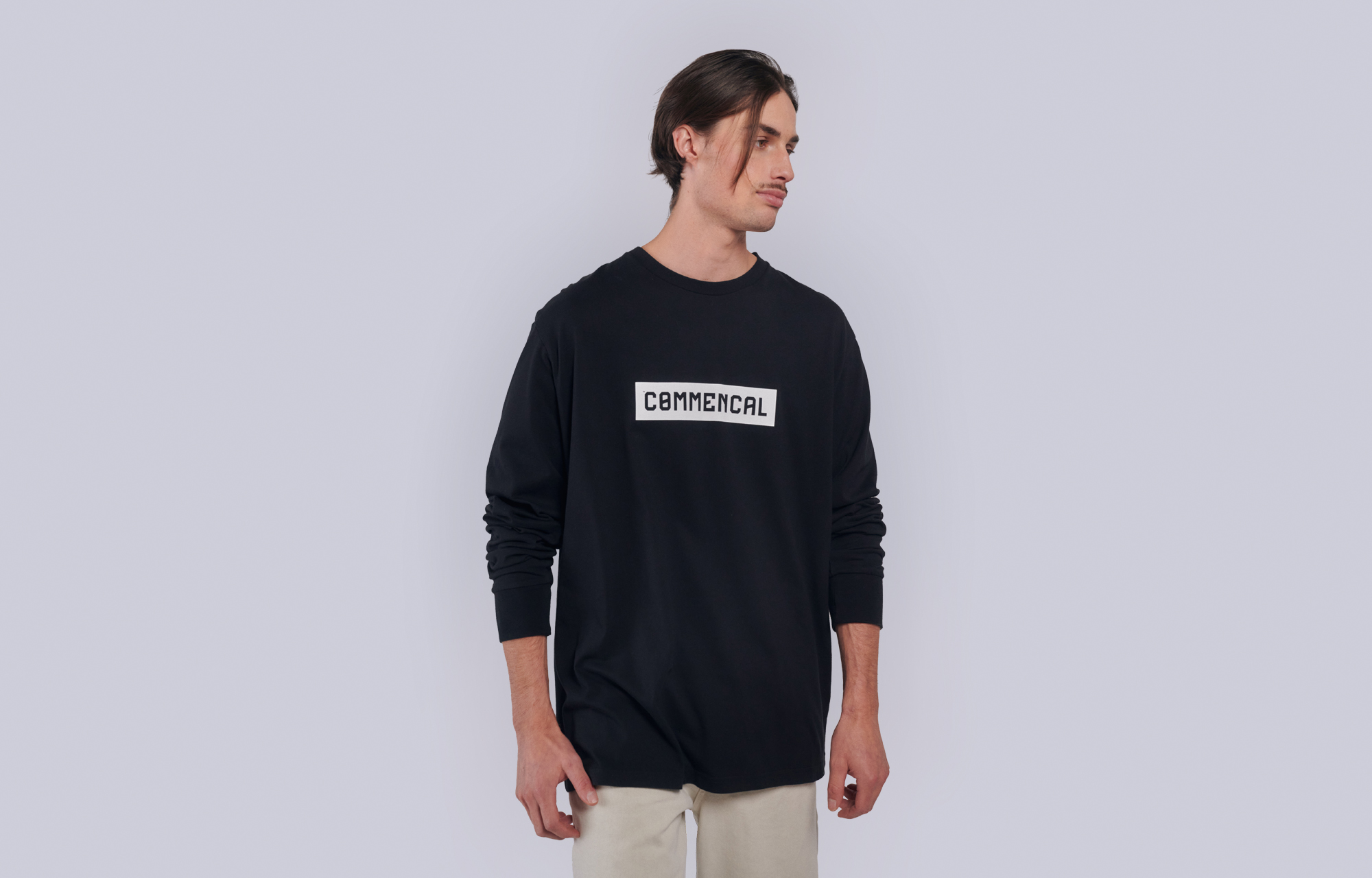 COMMENCAL LONG SLEEVE CORPORATE T-SHIRT BLACK image number 0