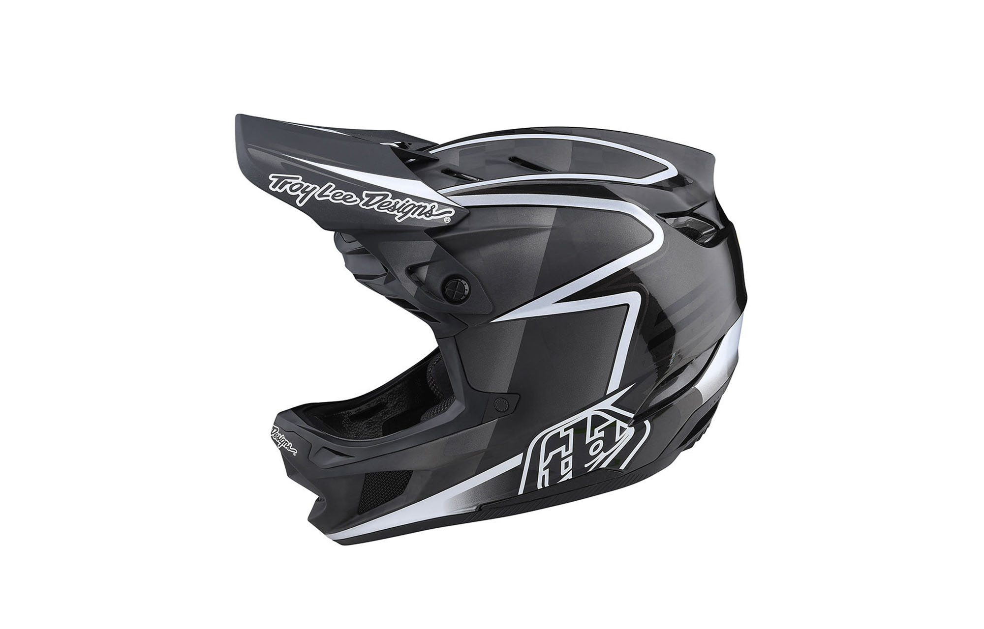 TROY LEE DESIGNS HELM D4 CARBON LINES - BLACK/GREY image number 0
