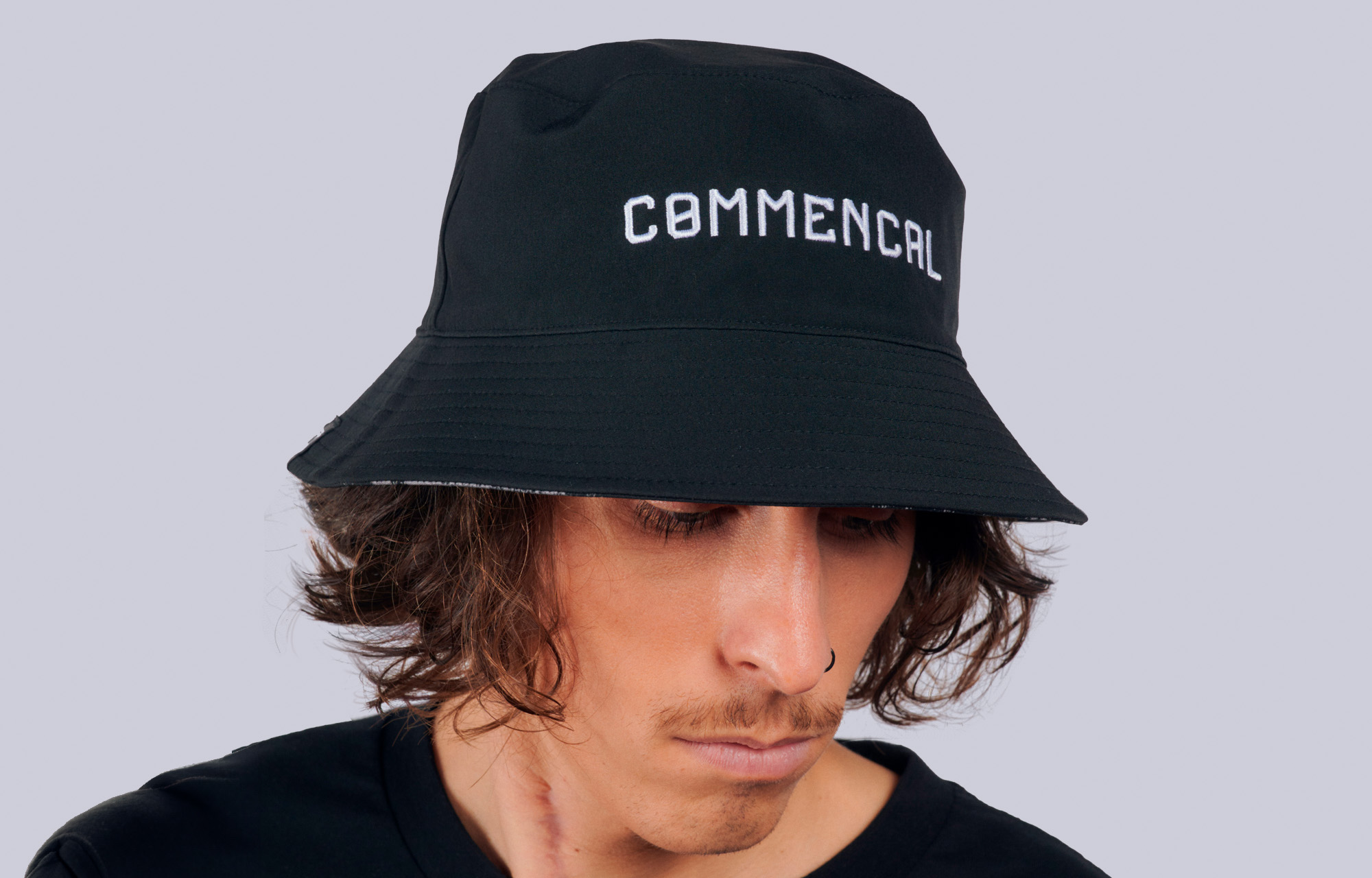 COMMENCAL REVERSIBLE BUCKET HAT BLACK PETROL image number 3