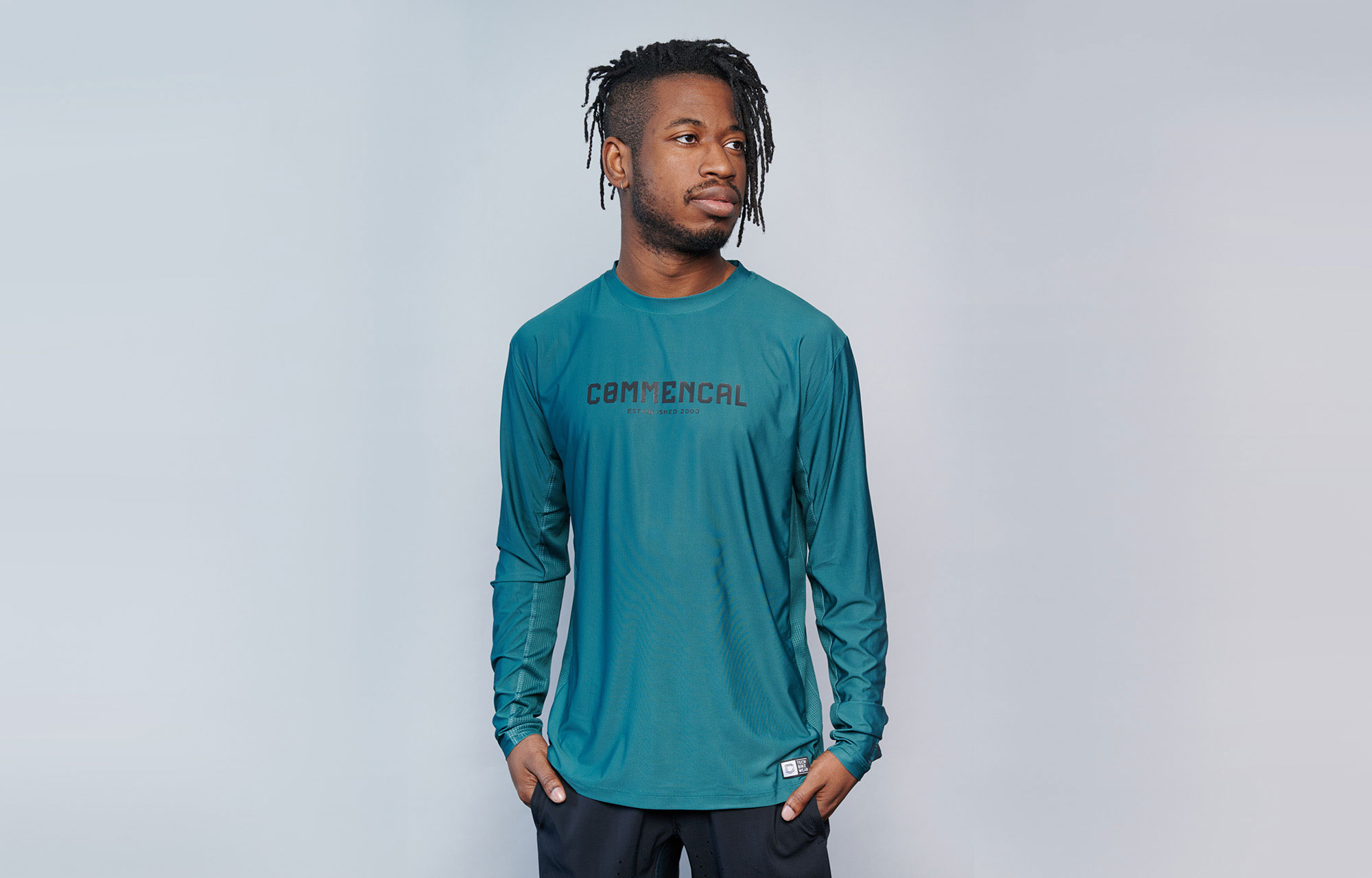COMMENCAL CORPORATE LONG SLEEVE JERSEY DEEP OCEAN image number 0