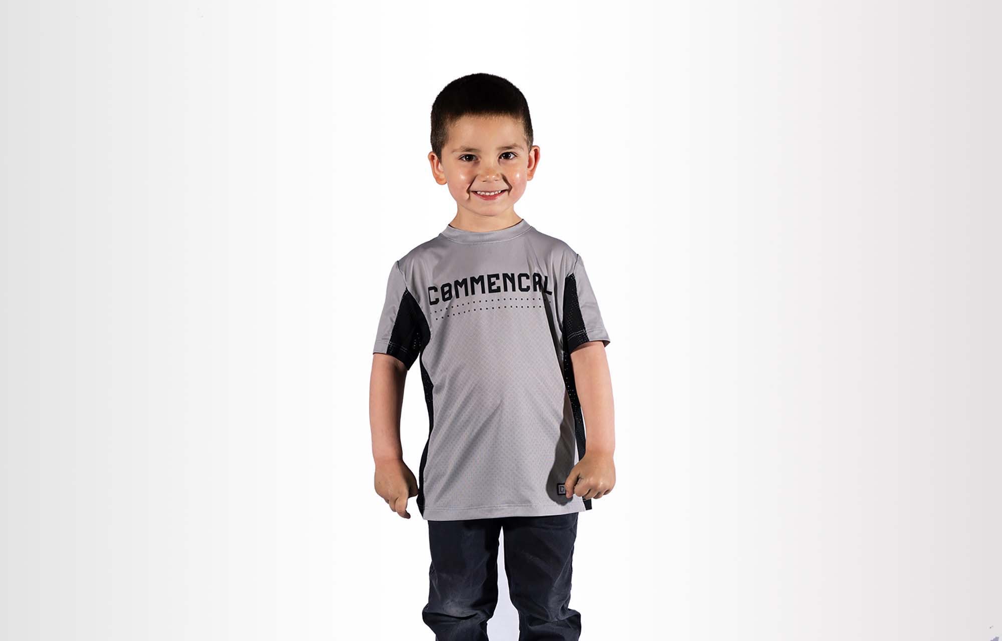 COMMENCAL KIDS LIGHTECH  SHORT SLEEVE JERSEY SAND/BLACK image number 0