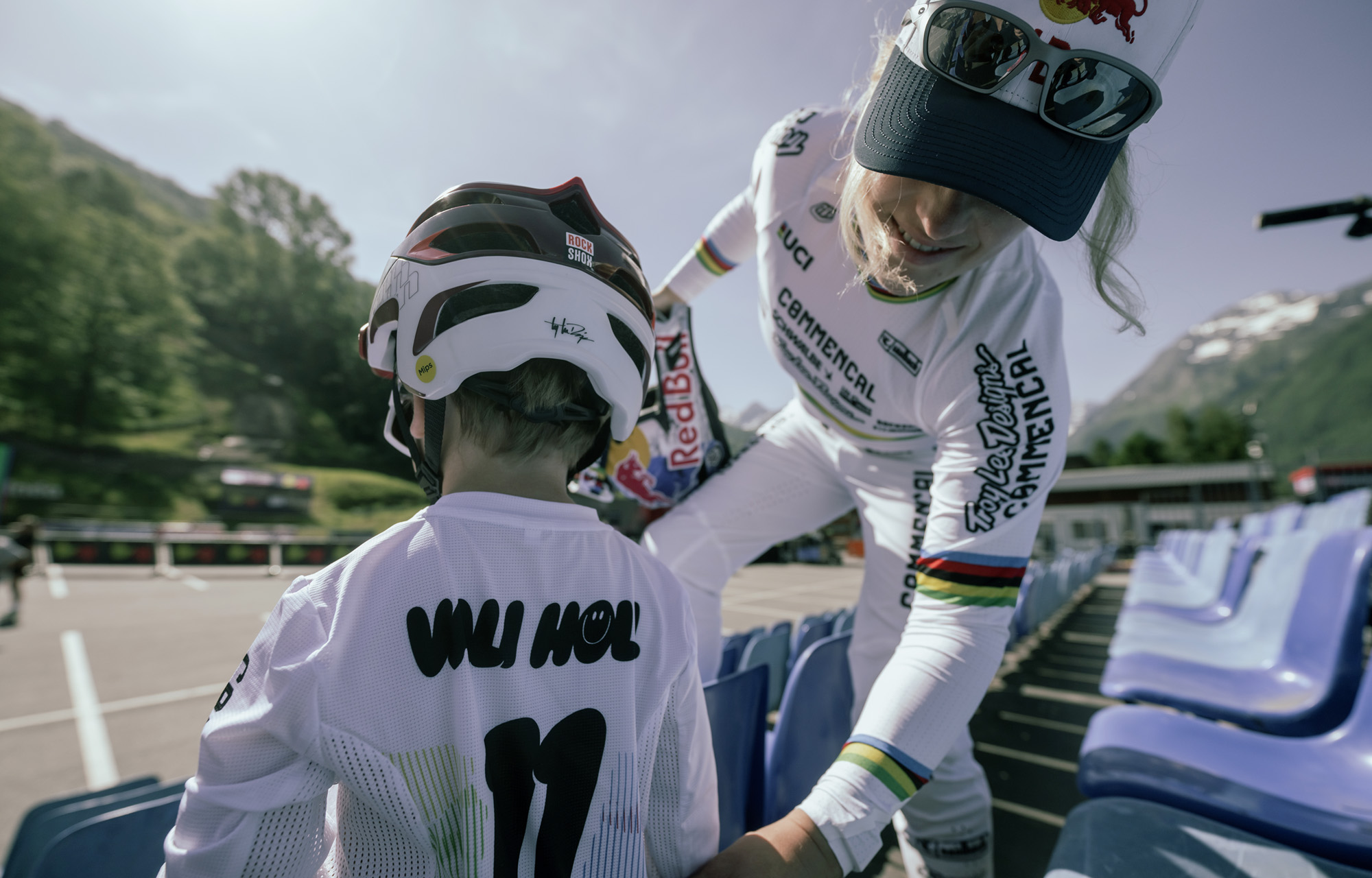 MAILLOT COMMENCAL LIGHTECH MANGA LARGA KIDS VALI H&Ouml;LL WHITE image large number 4