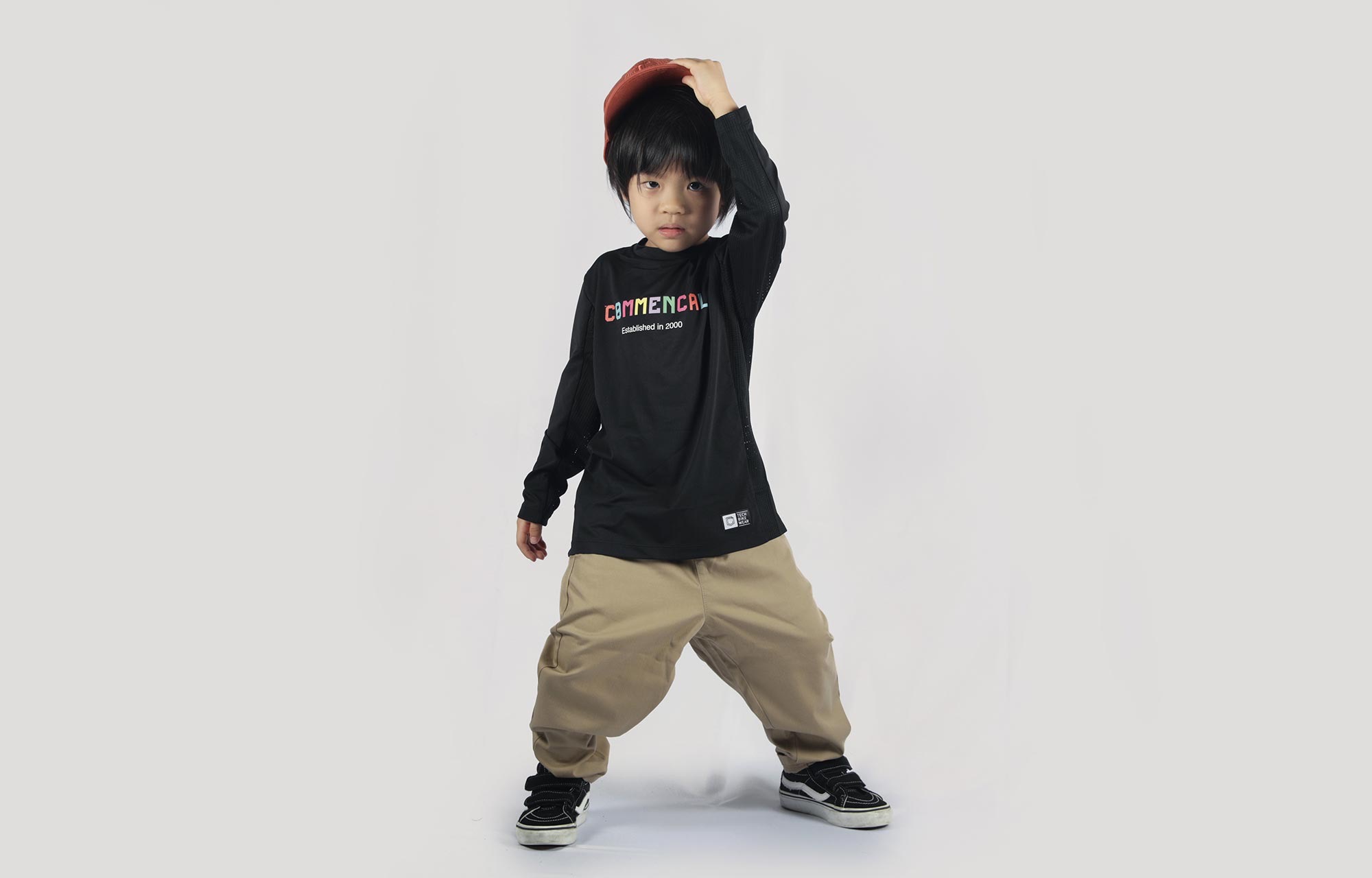 COMMENCAL KIDS LONG SLEEVE CORPORATE JERSEY BLACK image number 0
