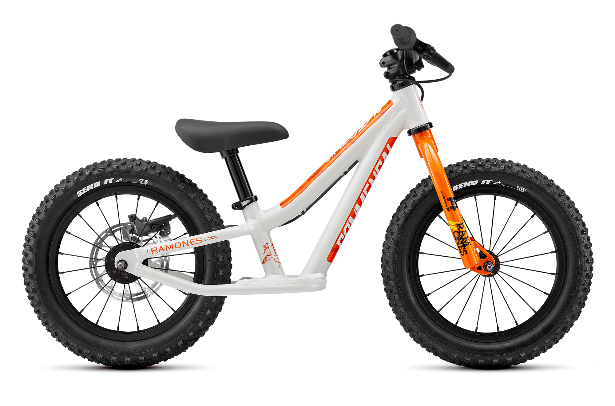 COMMENCAL RAMONES 14 PUSH BIKE ORANGE + REAR BRAKE KIT image number null