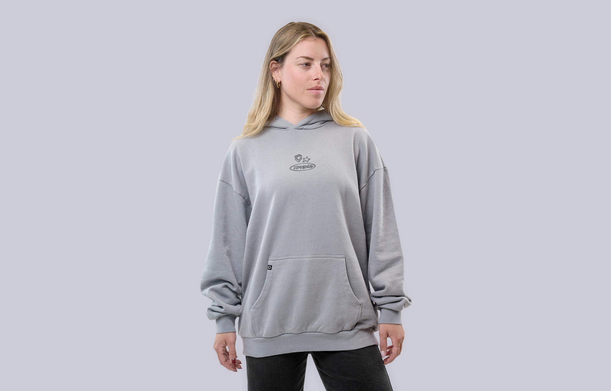 FELPA CON CAPUCCIO COMMENCAL LOGORAMA GREY image number 1