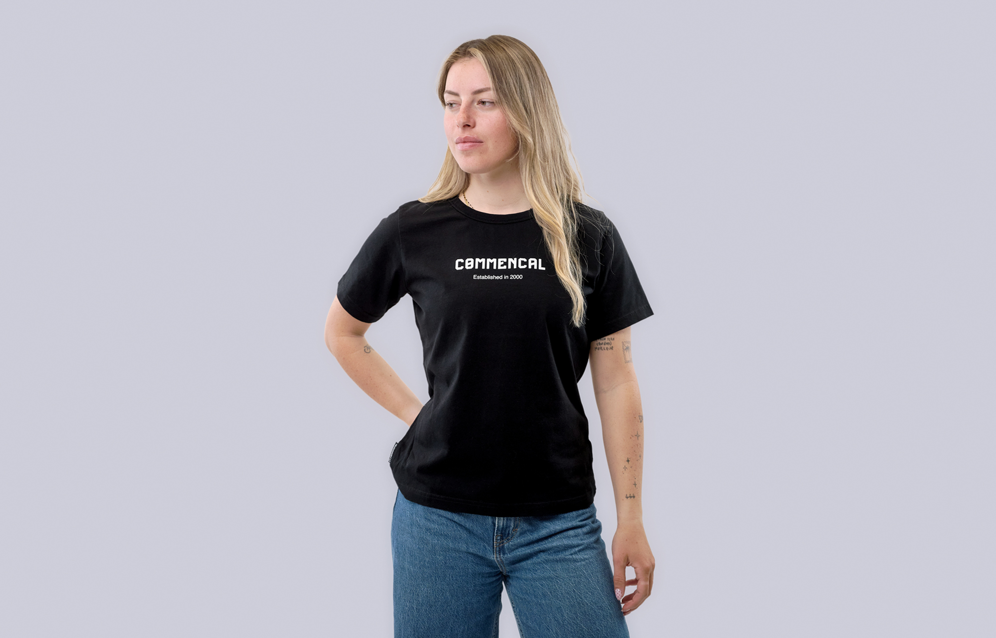 COMMENCAL WOMEN T-SHIRT CORPORATE BLACK image number 0