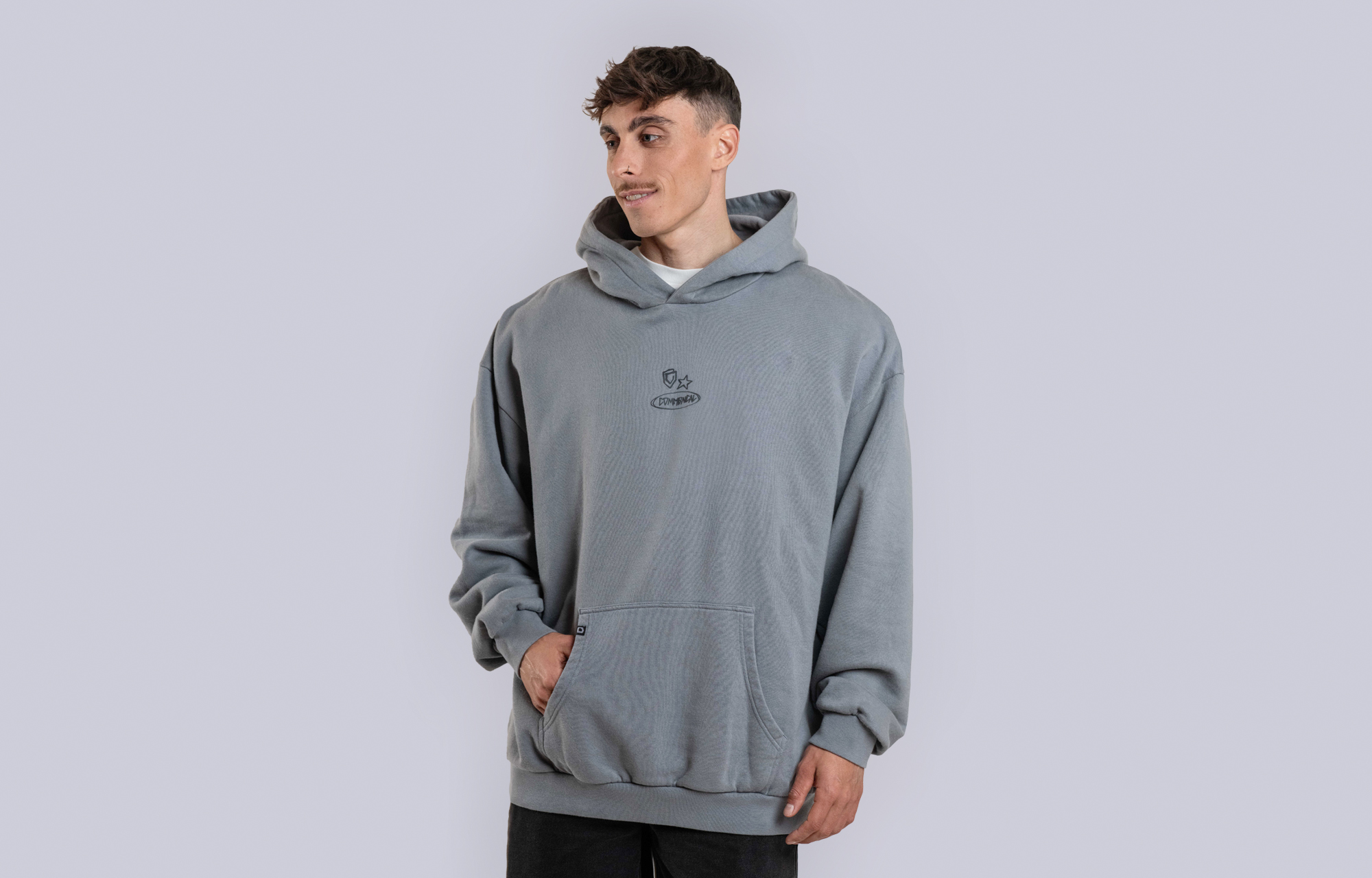 COMMENCAL LOGORAMA HOODIE GREY image number 0