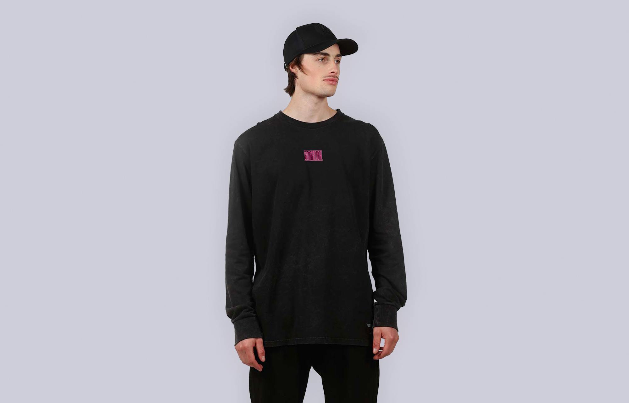 COMMENCAL WASHED LONG SLEEVE T-SHIRT BLACK image number 0