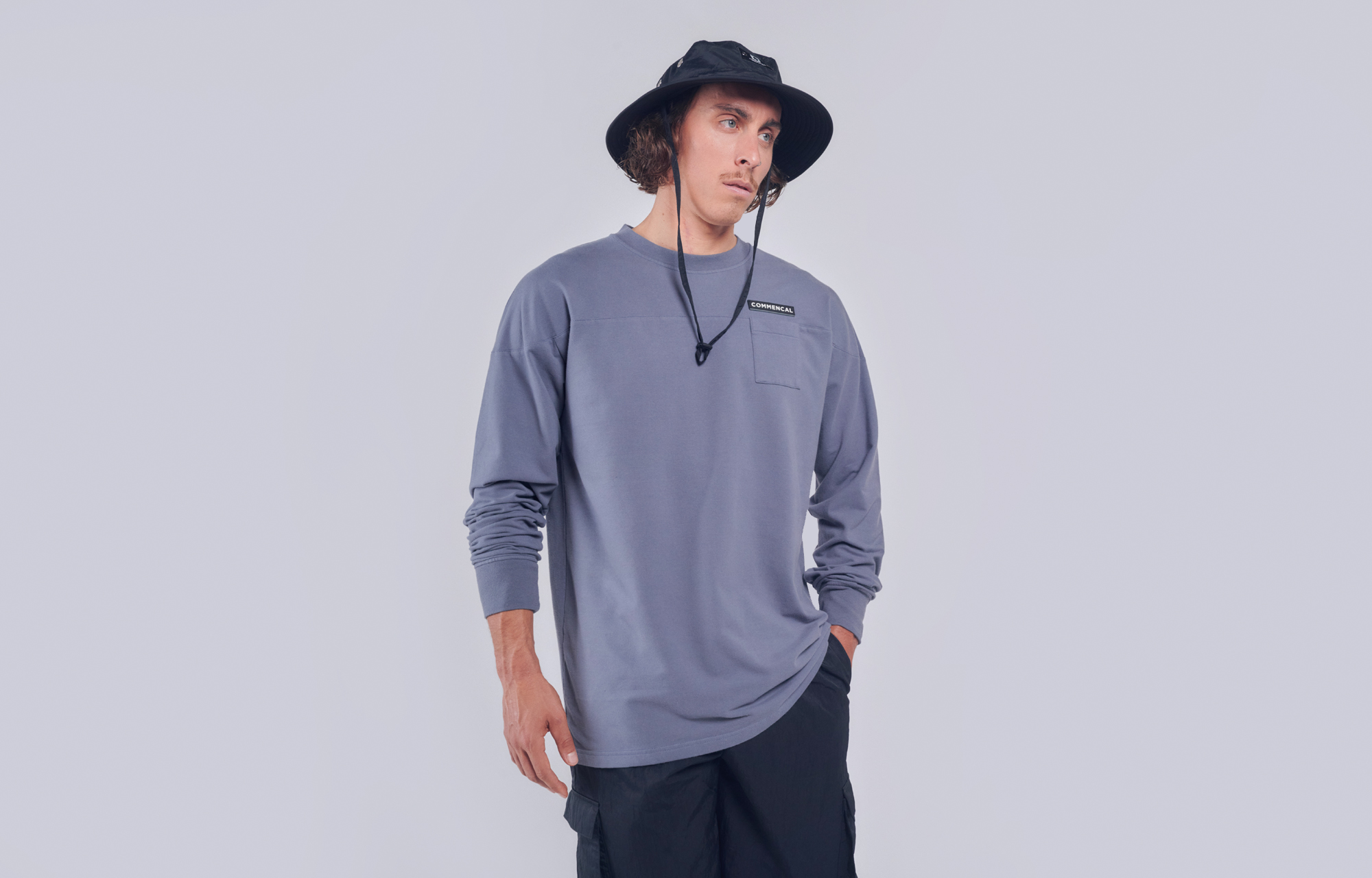CAMISETA COMMENCAL MANGA LARGA MIDNIGHT GREY image number 0