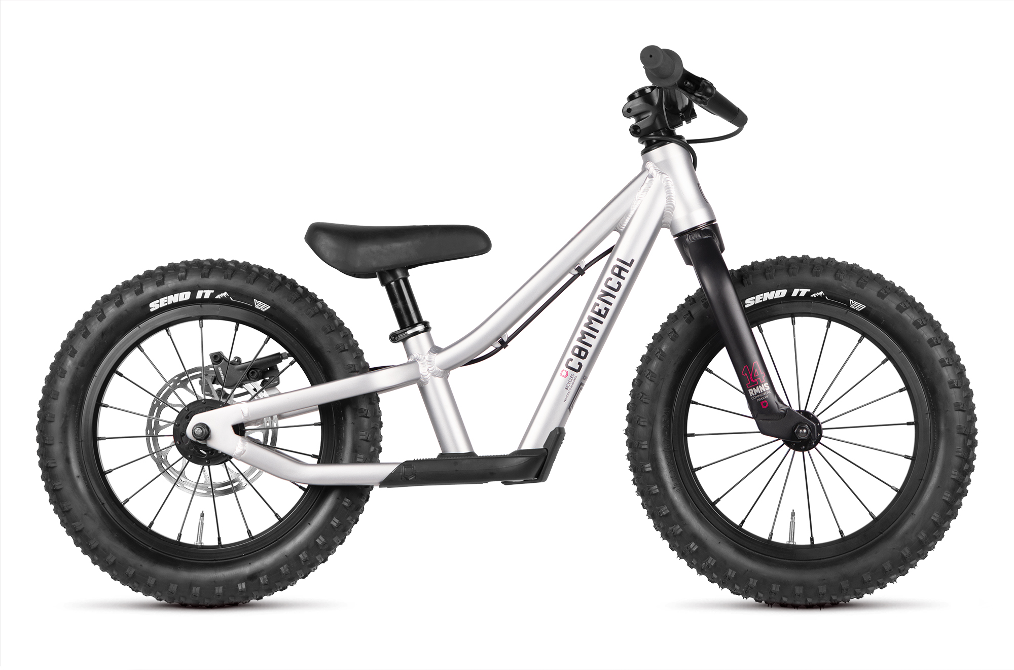 COMMENCAL RAMONES 14 PUSH BIKE SILVER + REAR BRAKE KIT image number null