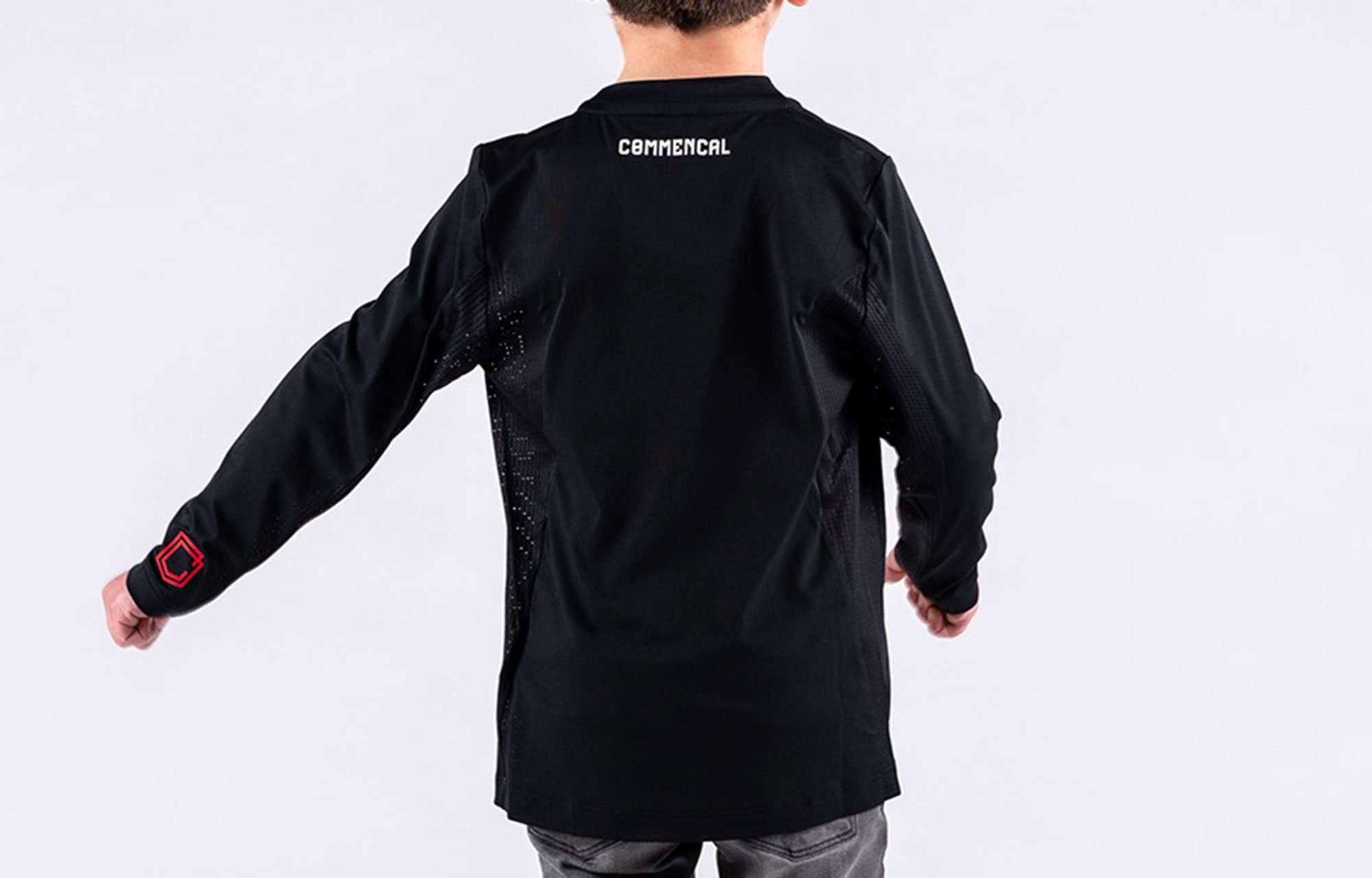 COMMENCAL KIDS LONG SLEEVE CORPORATE JERSEY BLACK image number 0